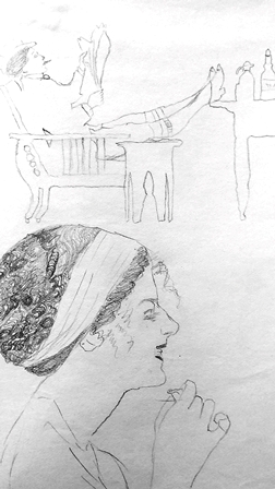 Sketch by Virginia Ritchie Fishburne