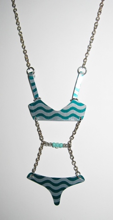 BLUE WAVES (bikini necklace)