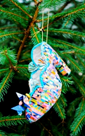 Cast paper ornaments