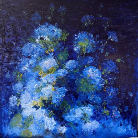 Hydrangeas at Night